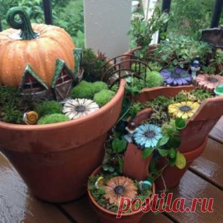 НЕВЕРОЯТНАЯ КРАСОТА ИЗ РАЗБИТЫХ ЦВЕТОЧНЫХ ГОРШКОВ