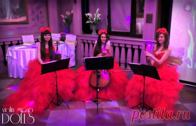 Струнное трио Violin Group DOLLS - музыкальное сопровождение юбилея.