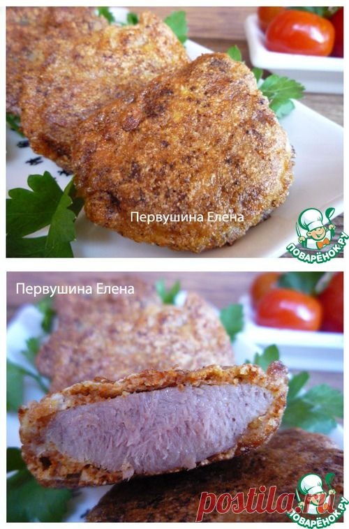 Язык, маринованный в соевом соусе и обжаренный в кляре из паприки - кулинарный рецепт