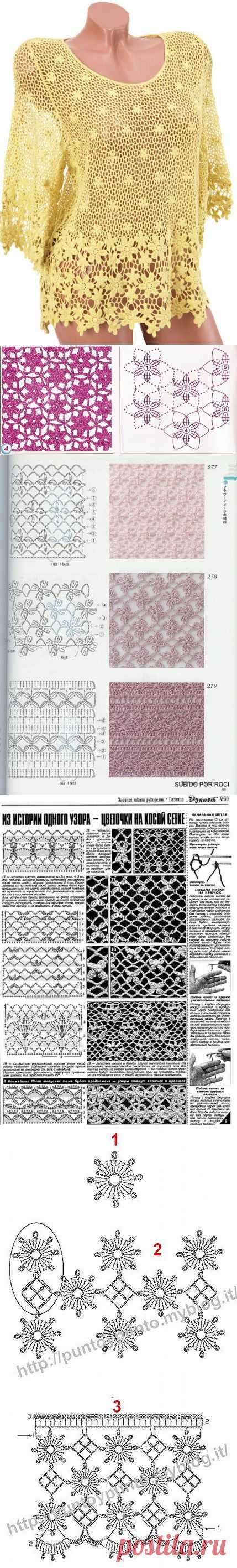 Туника - "Цветы в сетях солнечных лучей".