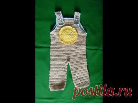Штанишки для новорожденных крючком.children pants crochet tutorial