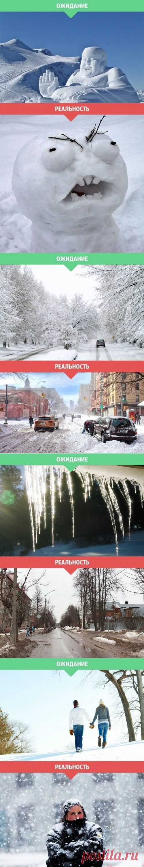Зима: ожидания vs. реальность (14 фото)