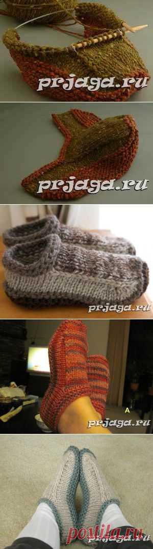 Тапки спицами от Yuko Nakamura