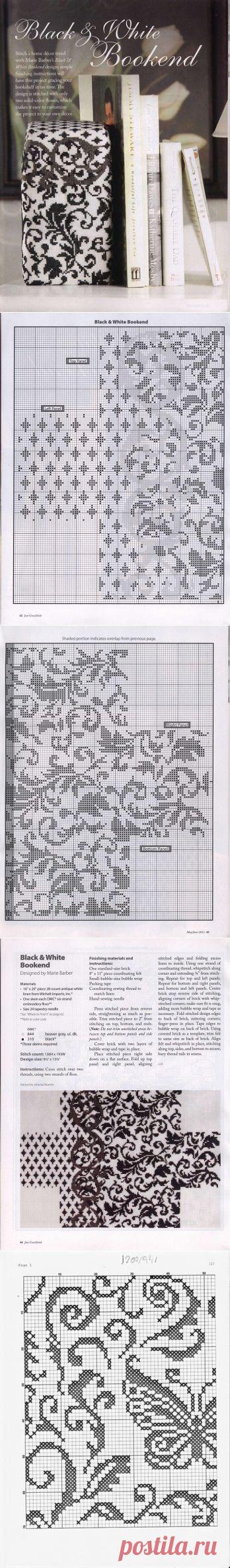 Вышивка крестом МОНОХРОМ.