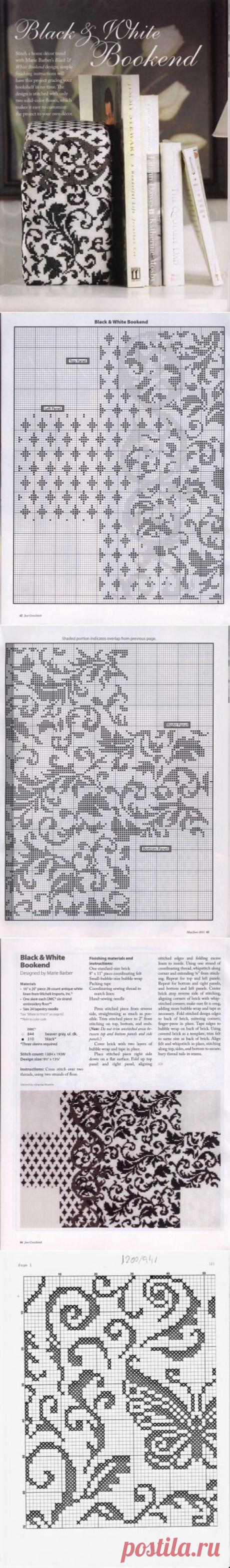 Вышивка крестом МОНОХРОМ.