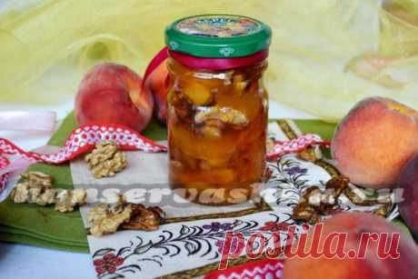 Варенье из персиков с грецкими орехами, рецепт