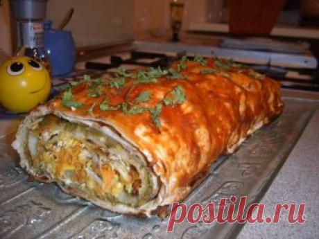 Рулет из лаваша «Курочка & Фасолька»