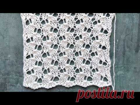 ❤ Потрясающий ажурный узор спицами ❤ Для летних кофточек, палантинов, джемперов