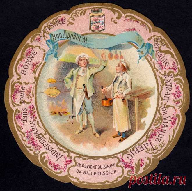 Liebig Table Card T18 - Illustrated Proverbs Liebig's Extract of Beef, table card 