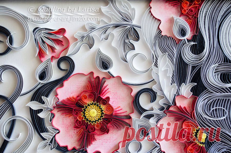 Original Paper Quilling Wall Art The girl and от QuillingbyLarisa