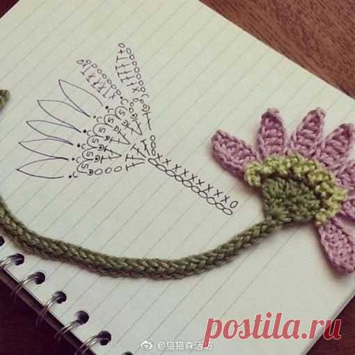 ​Вяжем разные листики