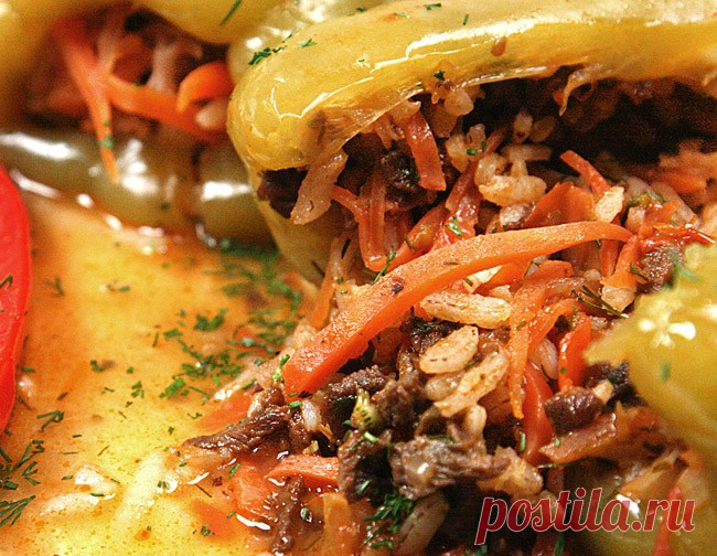 Перцы, фаршированные рассыпчатой начинкой