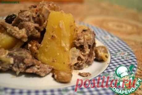 Заяц с грибами в горшочках - кулинарный рецепт