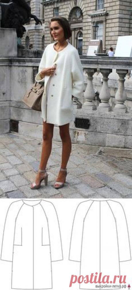Готовая выкройка легкого пальто-кокона | Выкройки онлайн и уроки моделирования