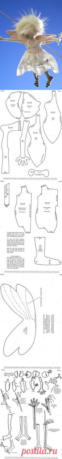 текстильные куколки Джилл Маас