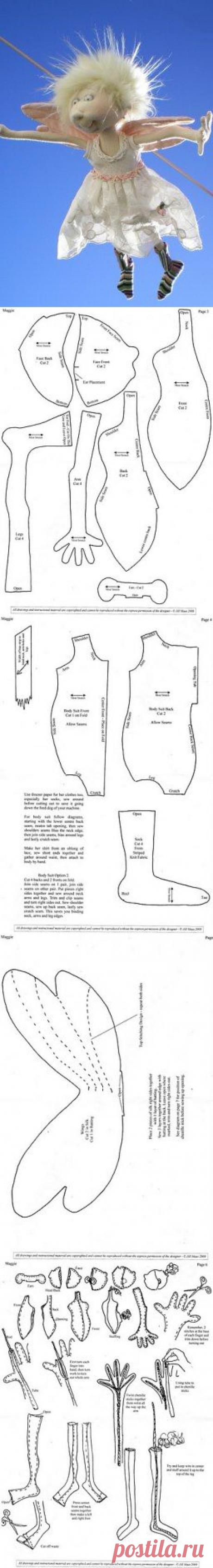 текстильные куколки Джилл Маас