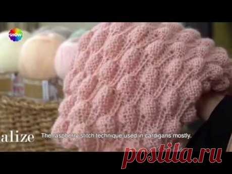 Ahududu modeli Şal yapımı -Making Raspberry Stitch Shawl