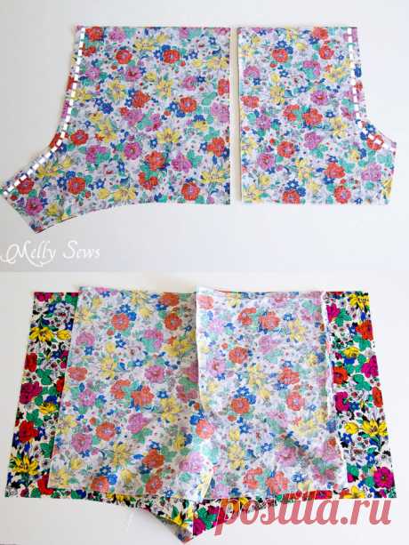 Sew Pajama Shorts - Easy Project with Free Pattern - Melly Sews