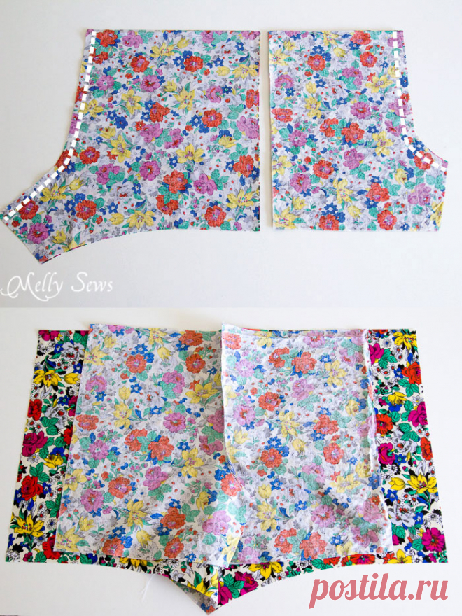 Sew Pajama Shorts - Easy Project with Free Pattern - Melly Sews