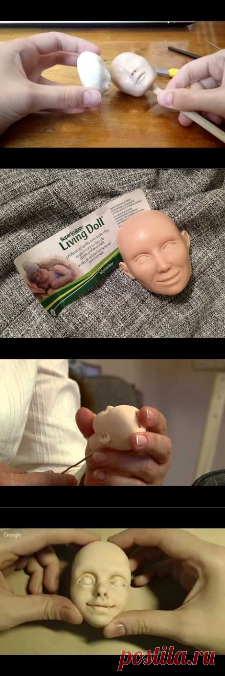 Мастер-класс: лепка головы куклы из Super Sculpey Living Doll 2 - YouTube