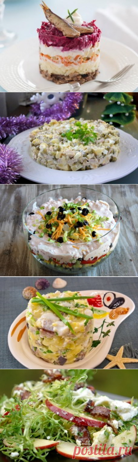 Новогодние салаты с рыбой: вкусная подборка