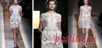 "Сухоцветы от Валентино - филейные платья крючком"