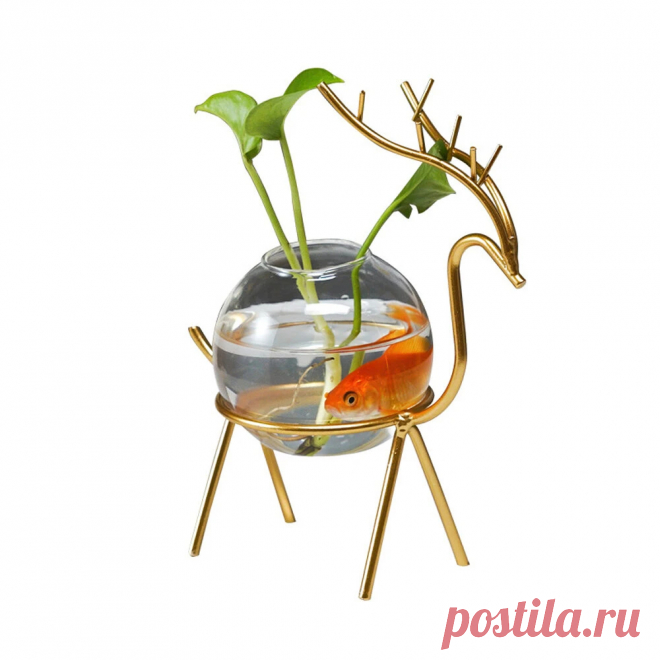 Desktop hydroponic flowerpot decoration fresh desktop small fish tank office desk living room creative plant vase decoration for home office Sale - Banggood.com