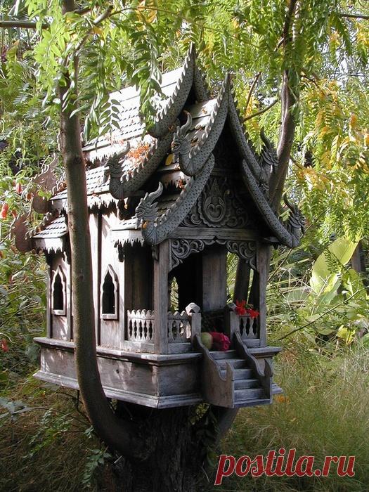 Идеи для сада. скворечники и кормушки