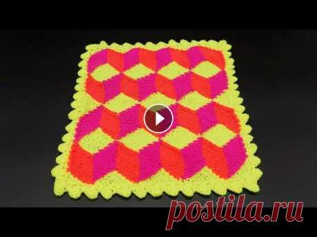 3D узор спицами подробно. Мастер класс вязания 3D узора. Узор спицами. Часть 1. 3D pattern. Part 1. 3D узор спицами интересен и необычен. Вязание с эффектом 3D еще называют иллюзионное вязание, теневое вязание. Узор проявляется, когда смотришь на вещ...
