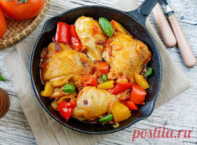 Курица в томатно-перечном соусе с беконом на Вкусном Блоге Курица в томатно-перечном соусе с беконом - вкусные проверенные рецепты, подбор рецептов по продуктам, консультации шеф-повара, пошаговые фото, списки покупок на VkusnyBlog.Com