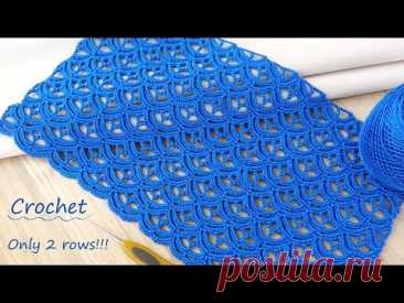 💎ЭТО НЕВЕРОЯТНО ШИКАРНЫЙ УЗОР КРЮЧКОМ! 💎How to Crochet EASY for Beginners Flower Pattern