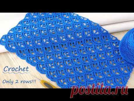💎ЭТО НЕВЕРОЯТНО ШИКАРНЫЙ УЗОР КРЮЧКОМ! 💎How to Crochet EASY for Beginners Flower Pattern