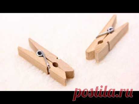 Поделки из прищепок.
7 Things You Can Make From Clothespins!!【DIY】 - YouTube