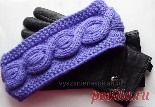 Красивая повязка на голову своими руками http://vyazanienaspicah.ru/povyazka-...