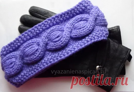 Красивая повязка на голову своими руками https://vyazanienaspicah.ru/povyazka-...