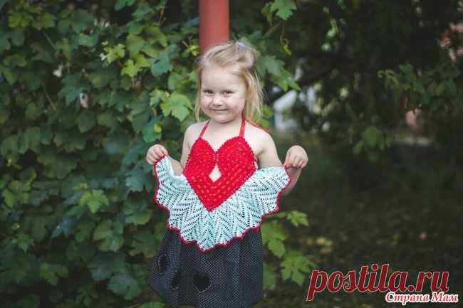 Топ-фартук крючком