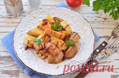 Картошка по-деревенски на сковороде: рецепт с фото