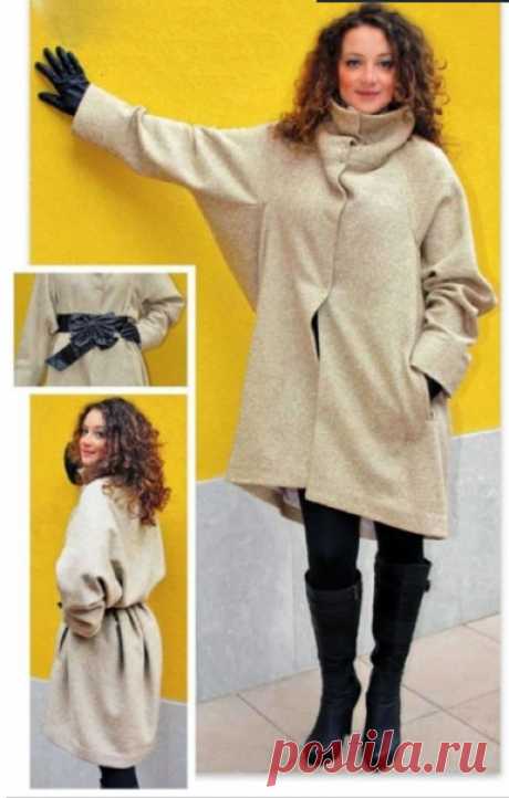 #верхняя_одежда@sewing_school

Как сшить пальто oversize
Вам понадобится:

• пальтовая ткань — 2,20 м • клеевой прокладочный материал — 1.60 м
• подкладочная ткань — 1,70 м • кромка — 5.30 м
• 6 металлических пришивных кнопок d=2 см

Выкроить из пальтовой ткани:
• пальто (одна деталь со сгибом, нить основы — вдоль линии низа спинки)
• воротники (2 дет 71,5 см х 19 см);
• обтачки карманов (четыре детали 17 см х 5 сантим, выкроить под углом 45 градусов к нитям основы);
• под...