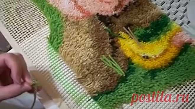 Мастер-класс вышивки в ковровой технике.