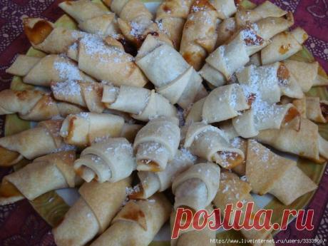 Постные,сладкие рогалики.