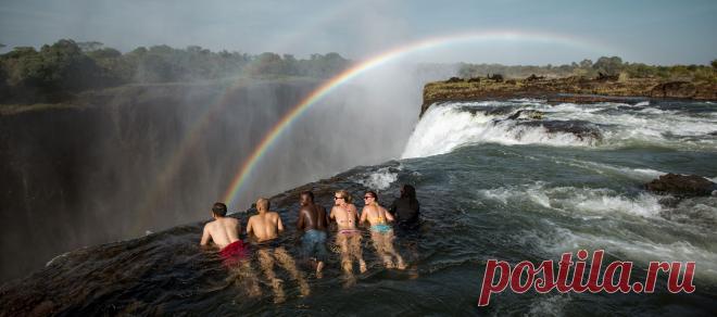Купель Дьявола на краю водопада Виктория | Неизвестное об известном | Яндекс Дзен