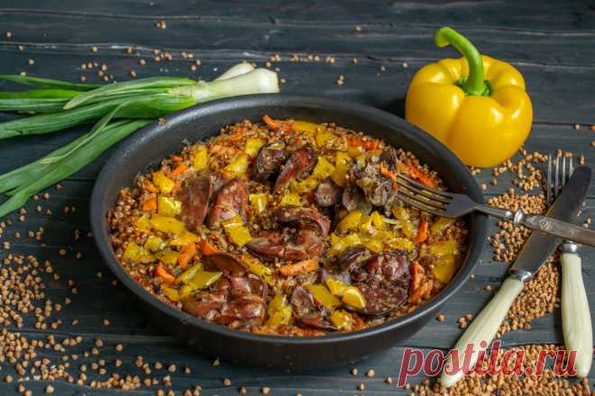 Рассыпчатая гречка с куриной печенью в духовке. Пошаговый рецепт с фото — Ботаничка.ru