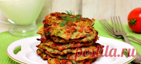 Картофельные оладьи с сыром, ветчиной и мясом - рецепты из пюре. Как приготовить картофельные оладьи без яиц?