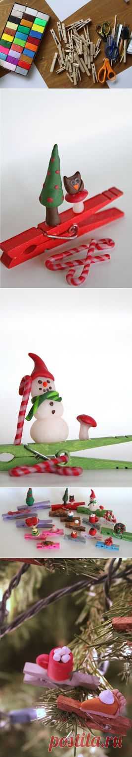WhiMSy love: Clothespin Ornaments
