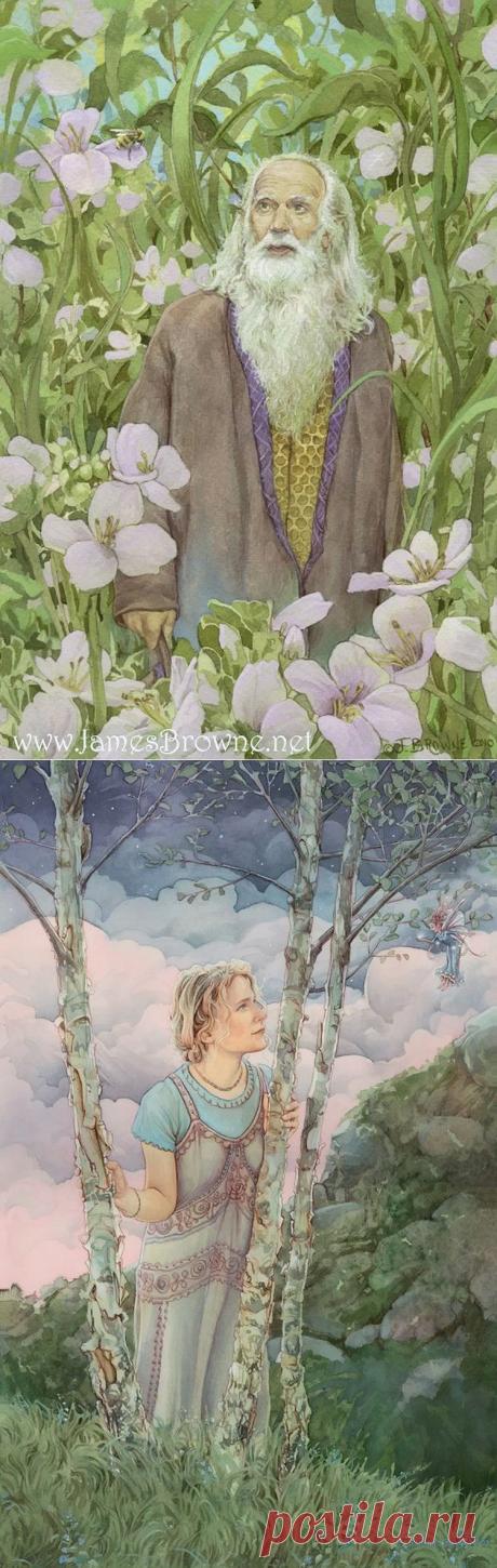 Добрый колдун..... Марина Цветаева и художник - иллюстратор James Browne .