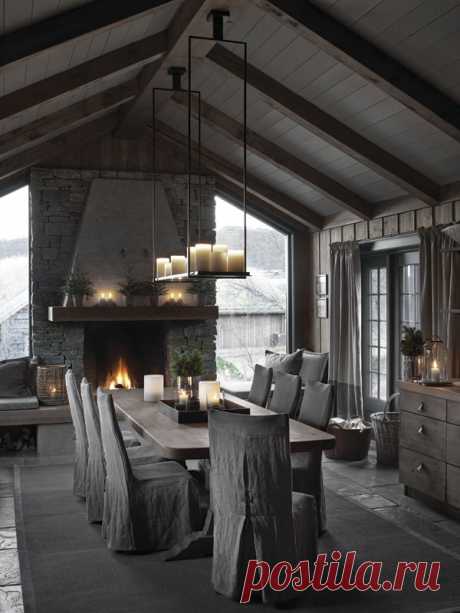 Теплый дом в норвежских горах / Интерьер / Архимир