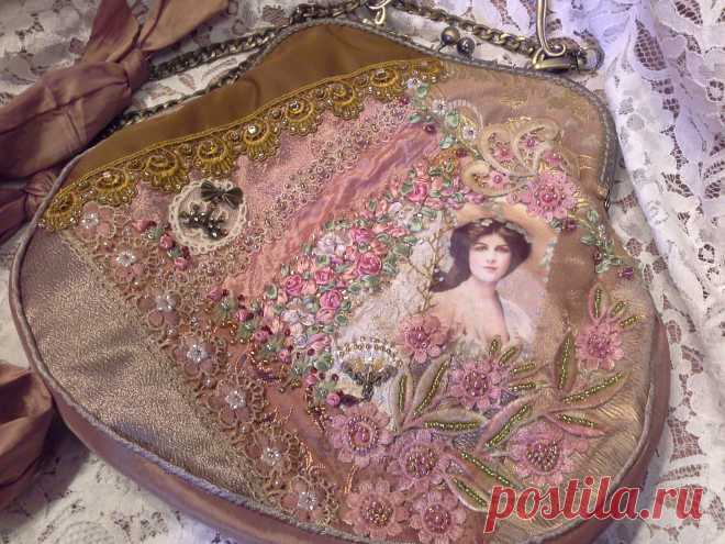 Сумочка в технике крейзи- квилт