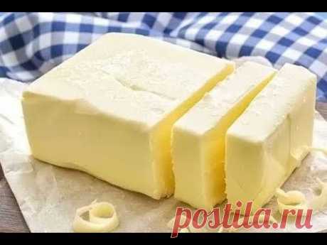 Домашнее сливочное масло просто и без сепаратора. Homemade butter is simple and without a sеparator. - YouTube