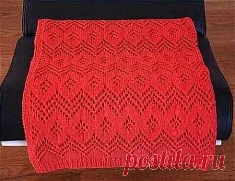 Ажурный узор спицами в копилку