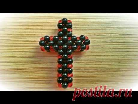 How to make a cross made ​​of beads